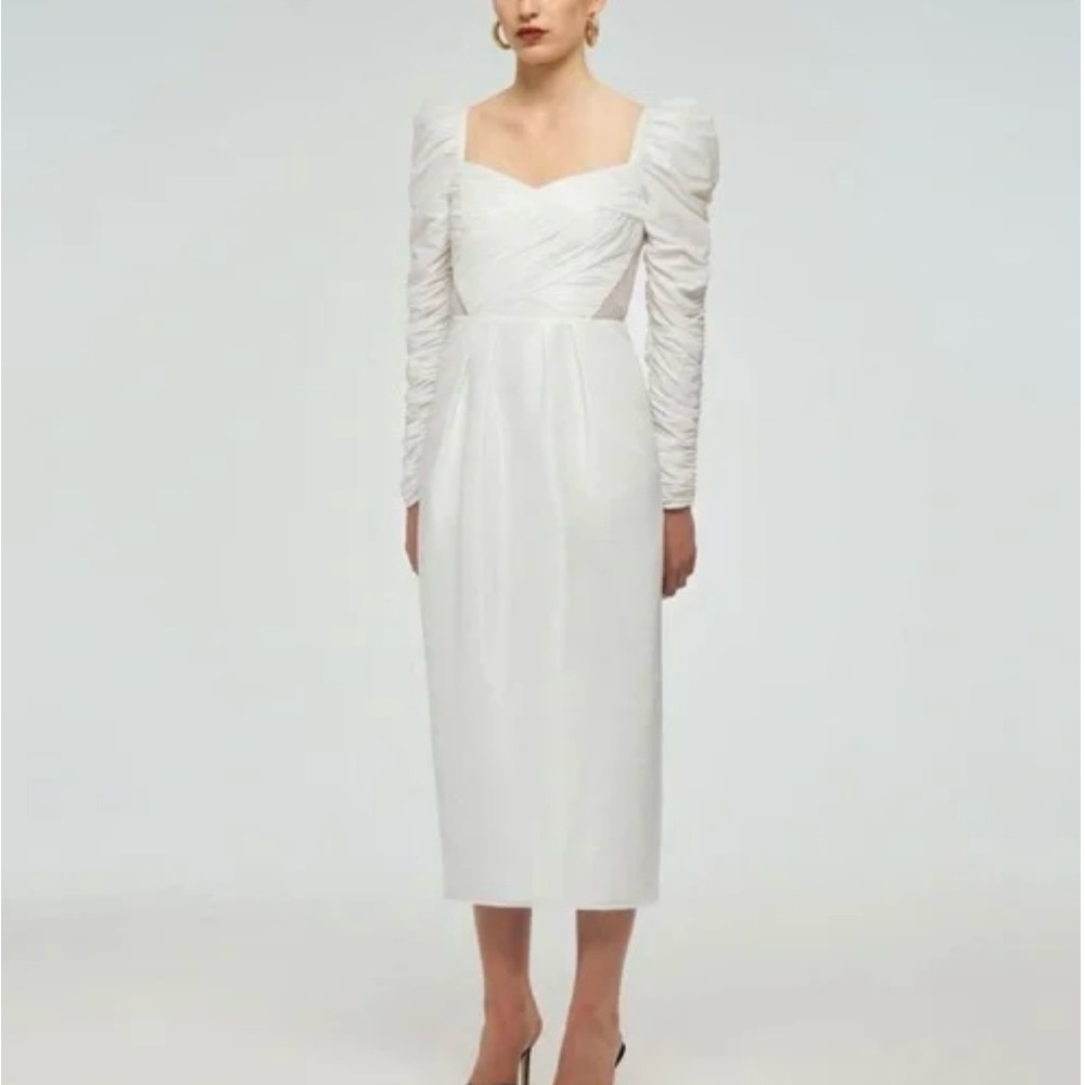 Self Portrait Midi Taffeta and Lace dress, NWT